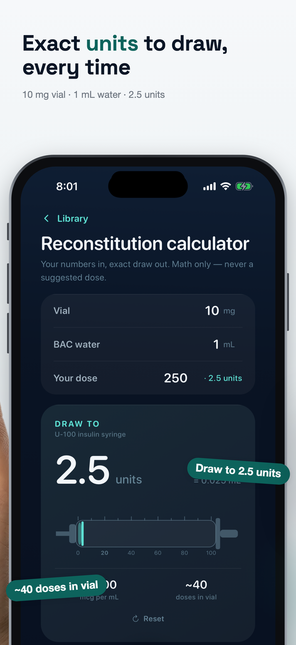 App Store slide — Exact units to draw, every time