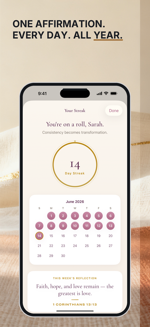 App Store slide — One affirmation, every day