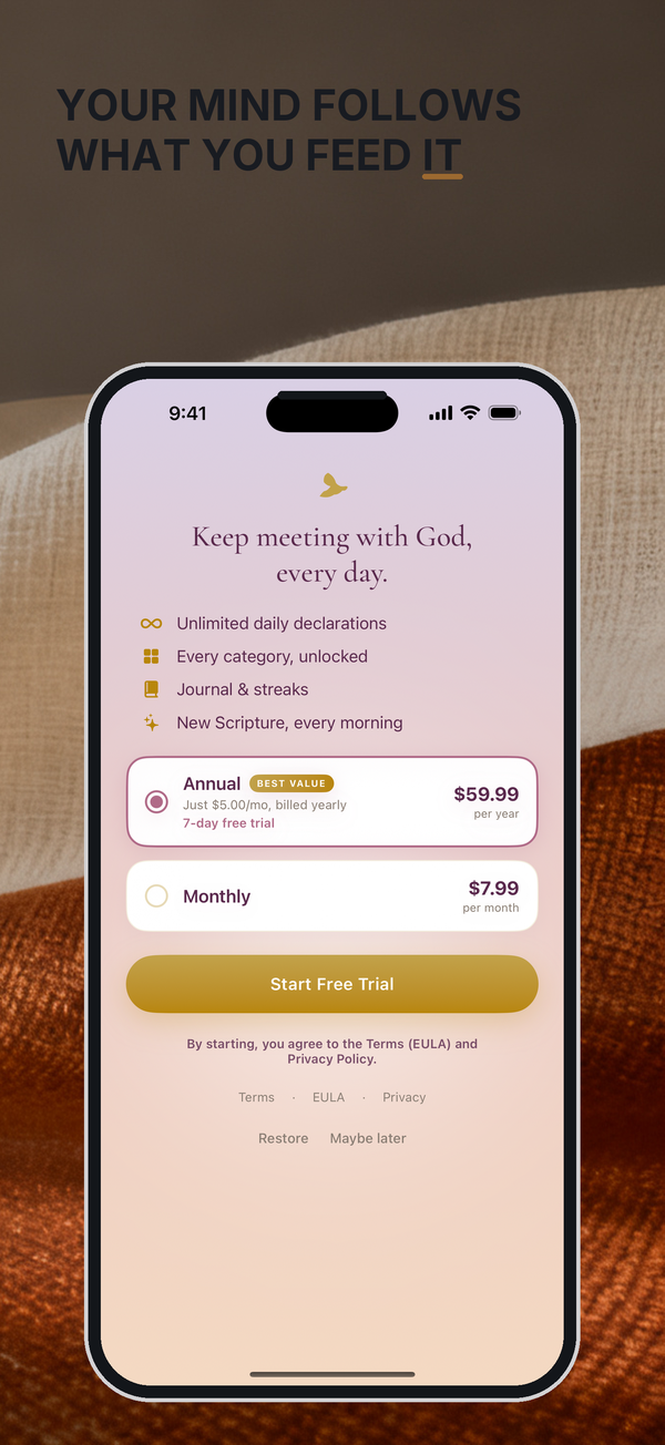 App Store slide — Keep meeting with God, every day